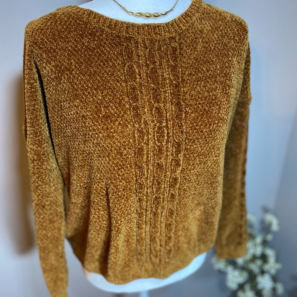 Copper Pink Rose sweater | Medium | spring transition piece